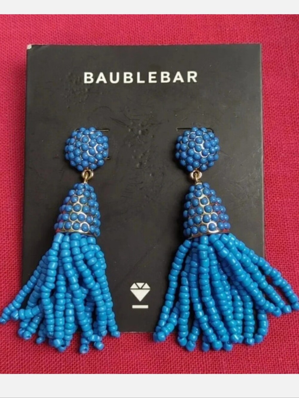 For Kitty Rescue! Blue Bead Earrings